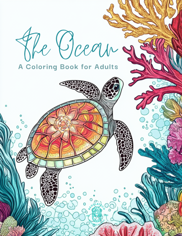 Ocean Coloring Book for Adults Cover